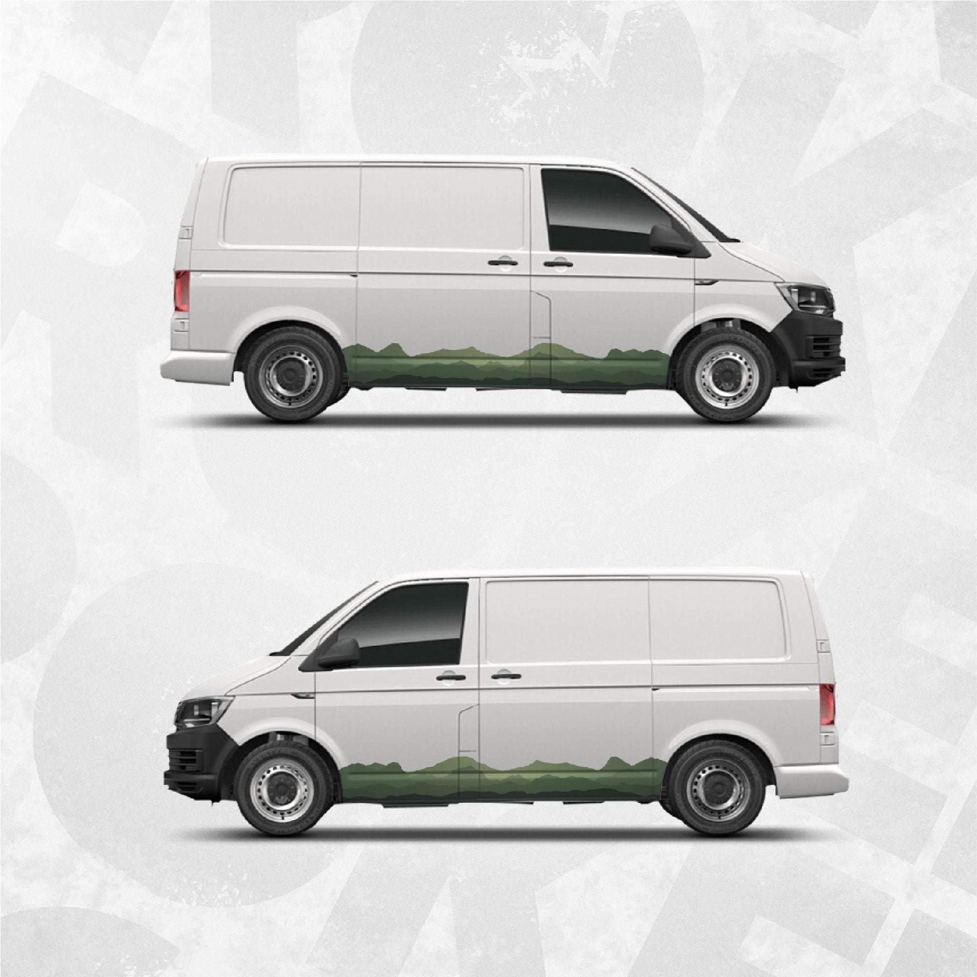 Volkswagen Van Green Mountain Decals fits VW Transporter, Multivan, California, Caravelle T4 T5 T6 vans