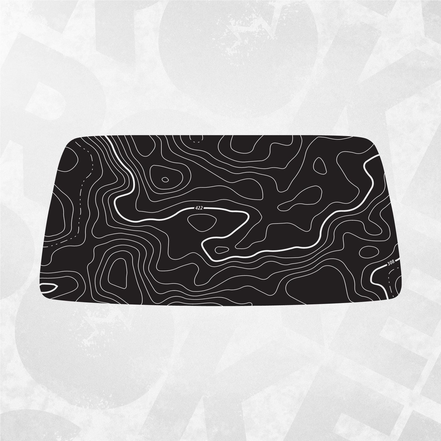 Volkswagen Caddy Topographic Map Window Vinyl Decal fits VW Caddy MK3 vans 2004 - 2010