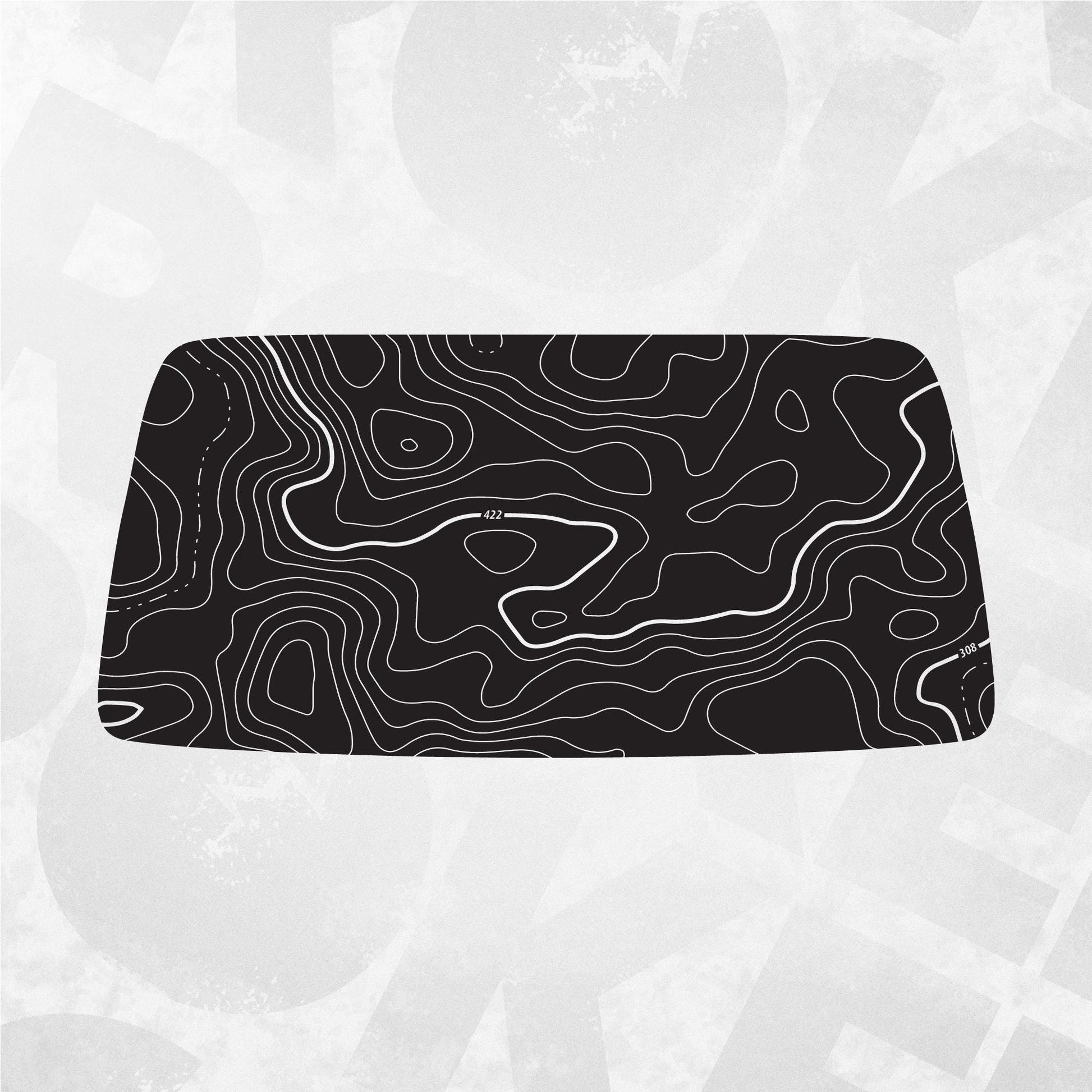 Volkswagen Caddy Topographic Map Window Vinyl Decal fits VW Caddy MK3 vans 2004 - 2010