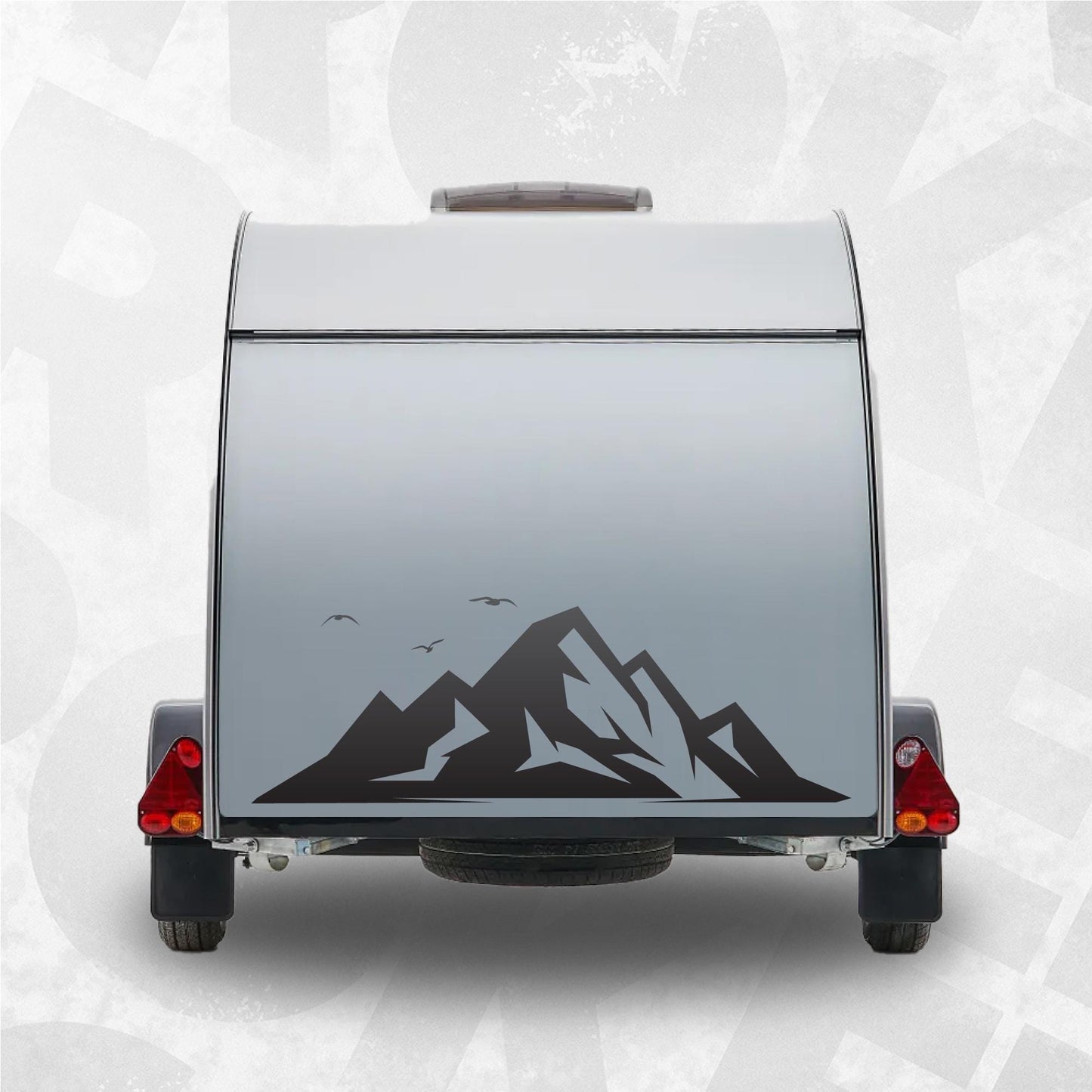 RV Camper Mountain Decal - RV Trailer, Camper, Van, Car vinyl sticker