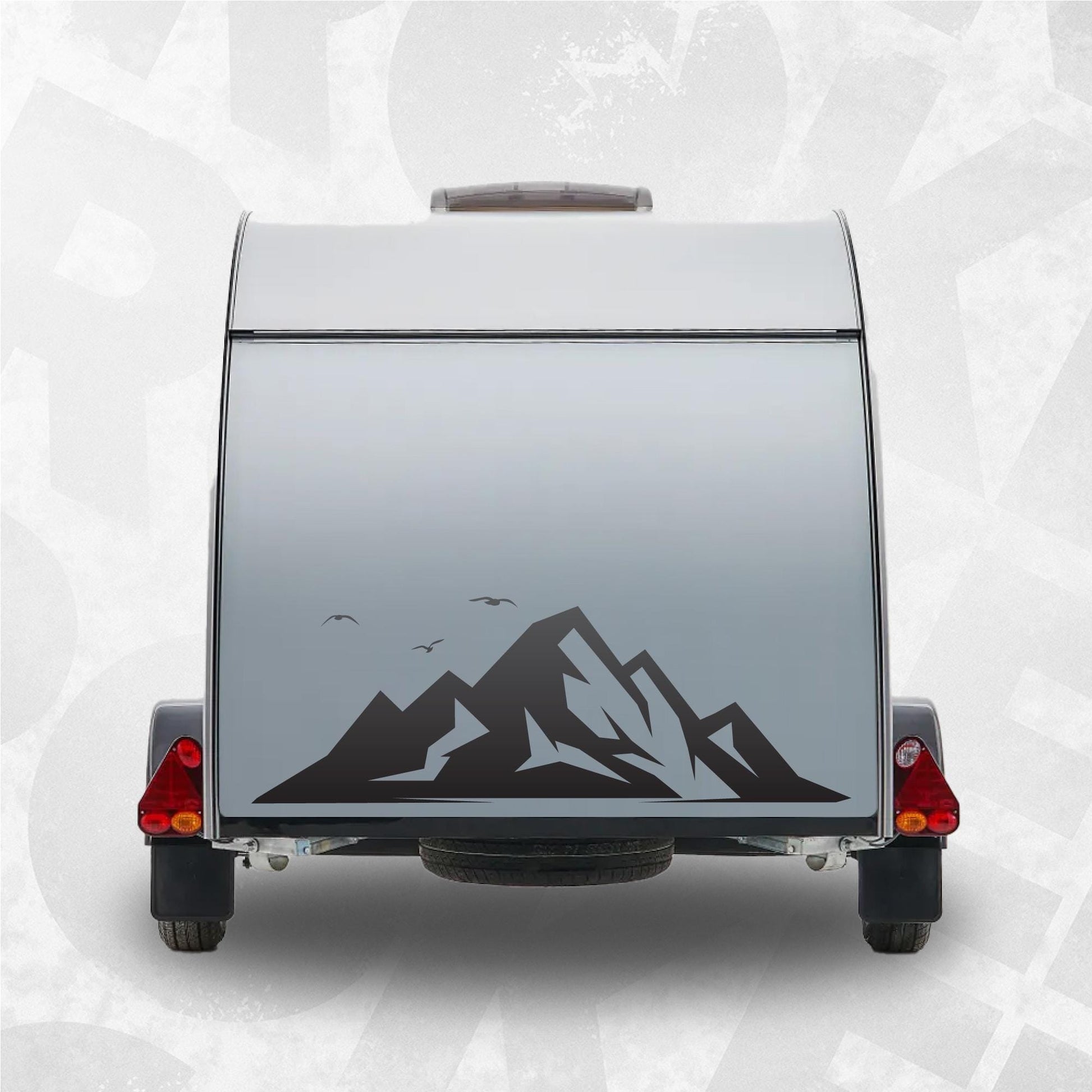 RV Camper Mountain Decal - RV Trailer, Camper, Van, Car vinyl sticker