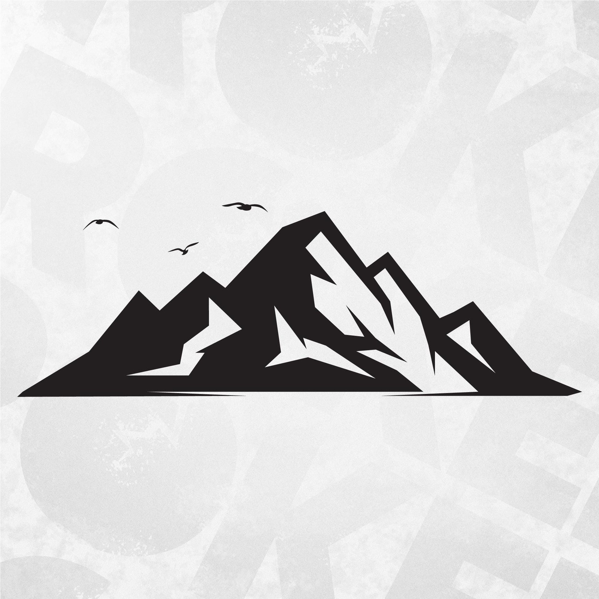 RV Camper Mountain Decal - RV Trailer, Camper, Van, Car vinyl sticker