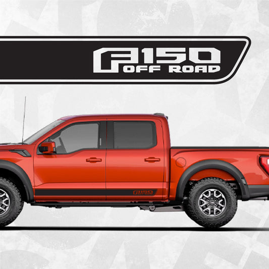 Decals for Ford F150 Off Road - Rocker Panel Side Stripe - Fit all models F150 and Raptor models
