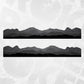 Ford Bronco Decals - Mountain Landscape Topographic Map Pattern in Black Scheme - Side Stripe Wrap Kit of 2