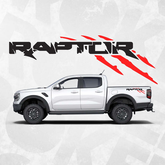 Decals for Ford f150 Raptor, Bedside Raptor Claw Rustic Multicolour Decal, Set of 2