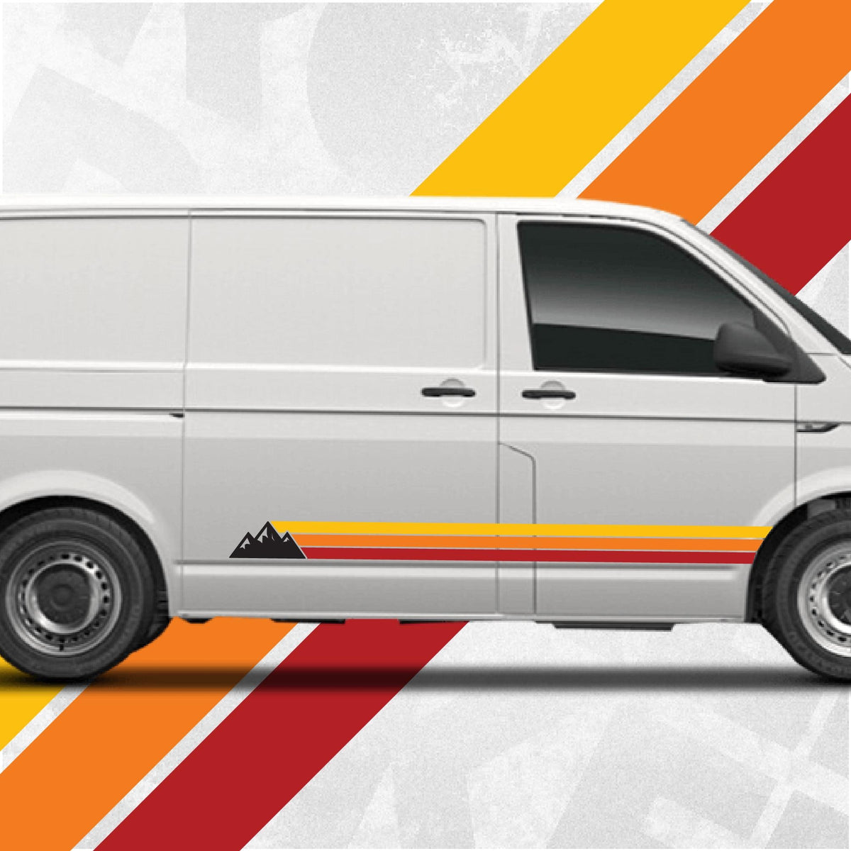 Multivan Sticker Van Mountain Stripe Decals – Fits VW Transporter, Multivan, T4, T5, T6