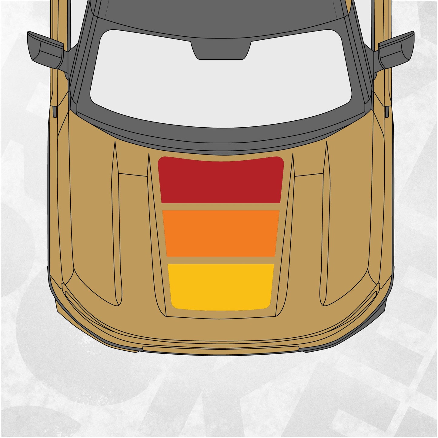 ford bronco sport retro hood decal