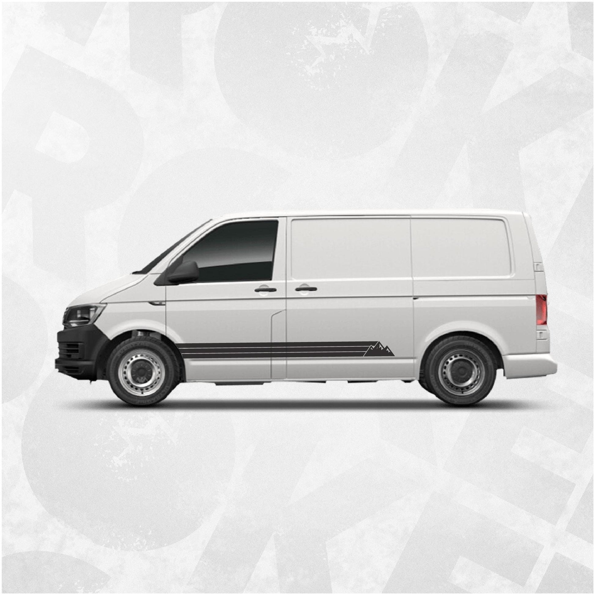 VW Side Stripe Graphic Mountain Camper Van Decal fits Volkswagen Multivan, Transporter, California, Caravelle T4 T5 T6