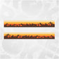 Ford Bronco Vintage Stripe Decal design with sunset colors and mountain silhouettes.