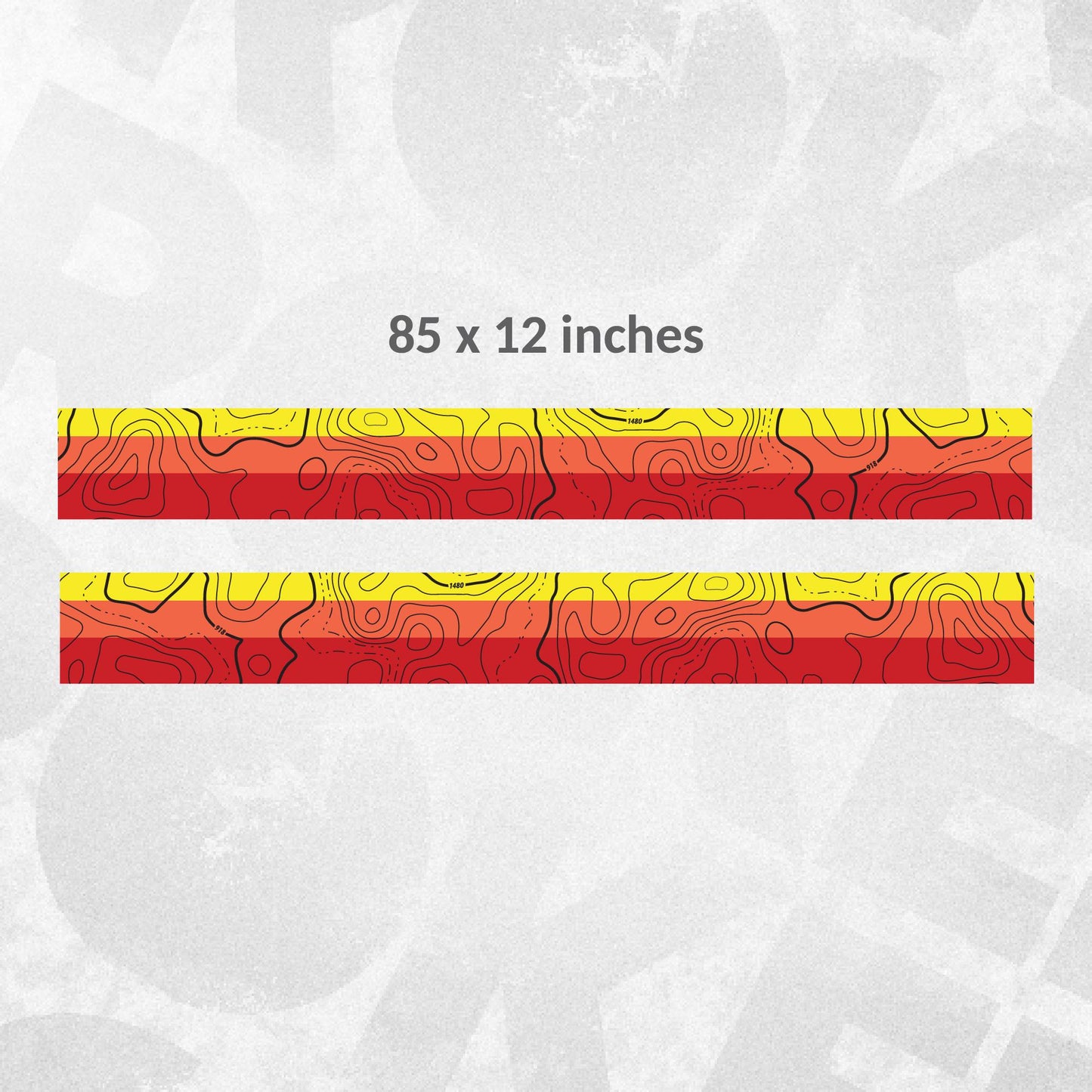 Toyota 4Runner 5th Gen Compatible - Vintage Topographic Map Side Stripe Decal - Wrap Kit