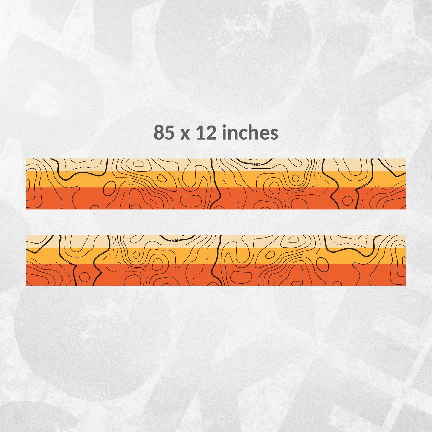Topographic Map Side Stripe Vintage Decal - Toyota 4Runner 5th Gen Compatible - Rocker Panel Sticker