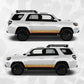 Topographic Map Side Stripe Vintage Decal - Toyota 4Runner 5th Gen Compatible - Rocker Panel Sticker