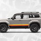 Side Stripe Retro Decals - Toyota Land Cruiser 250 Compatible - Side Stripe Wrap Kit of 2