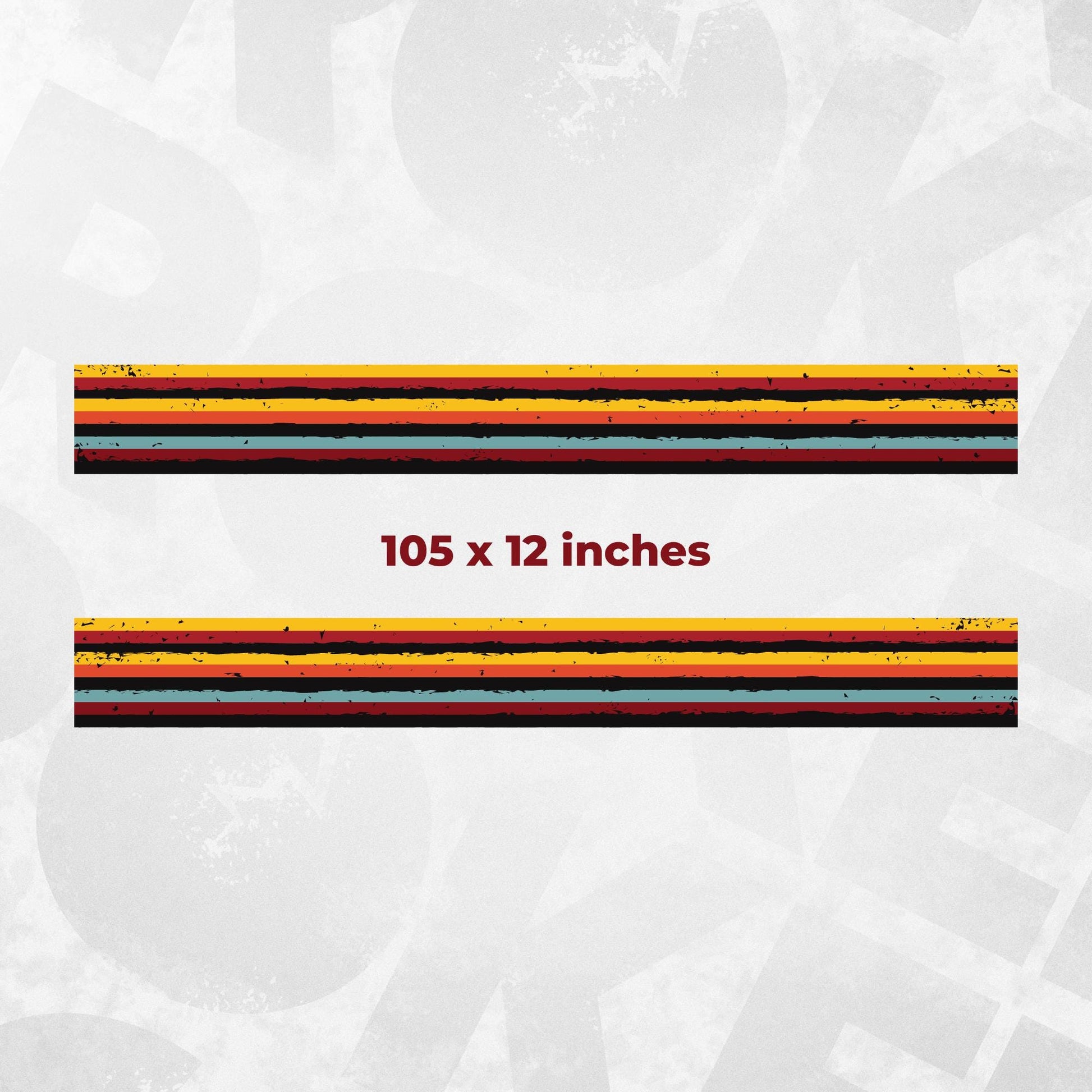 Toyota 4Runner 5th Compatible - Retro Grunge Side Stripe Decal - Wrap SUV