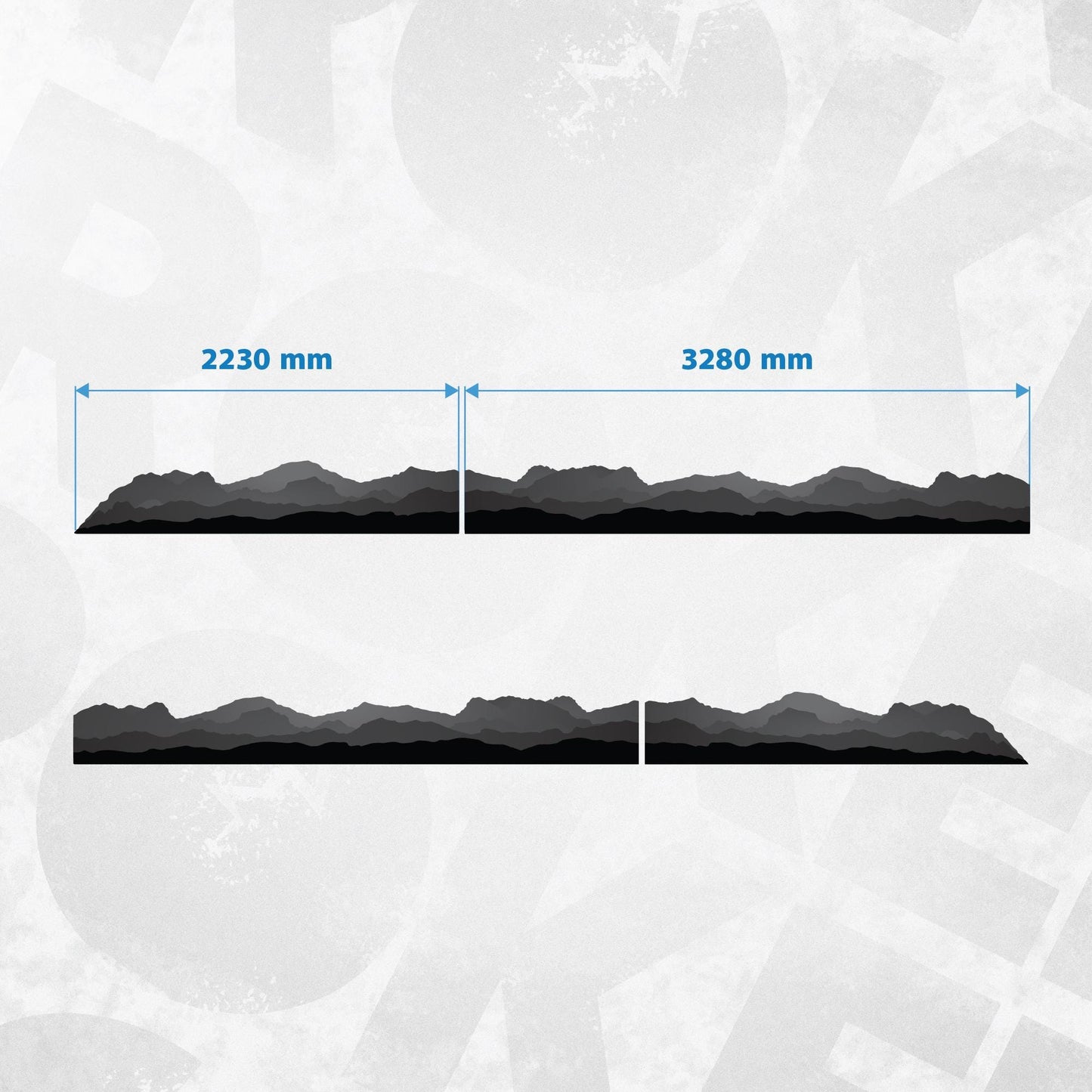 Camper Van Decals Black Mountain Adventure - Volkswagen Crafter MWB Compatible 2017 - present