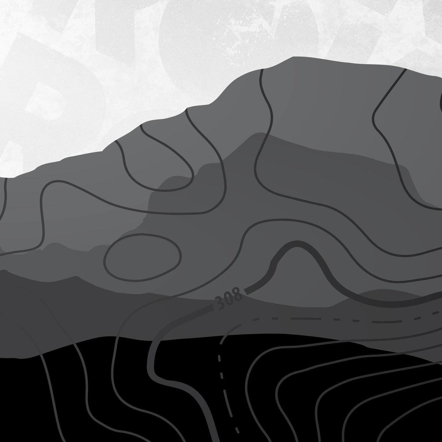 Volkswagen Transporter Van Side Stripe Decals – Topographic Map Mountain Graphics – VW T4 T5 T6 Vinyl Stickers Wrap Vinyl Set