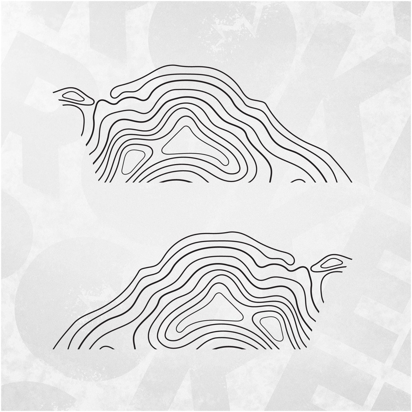 Topographic Side Graphics Toyota 4Runner 5th Gen Compatible – Side Car Decal – Fits SUVs, Vans, Trucks