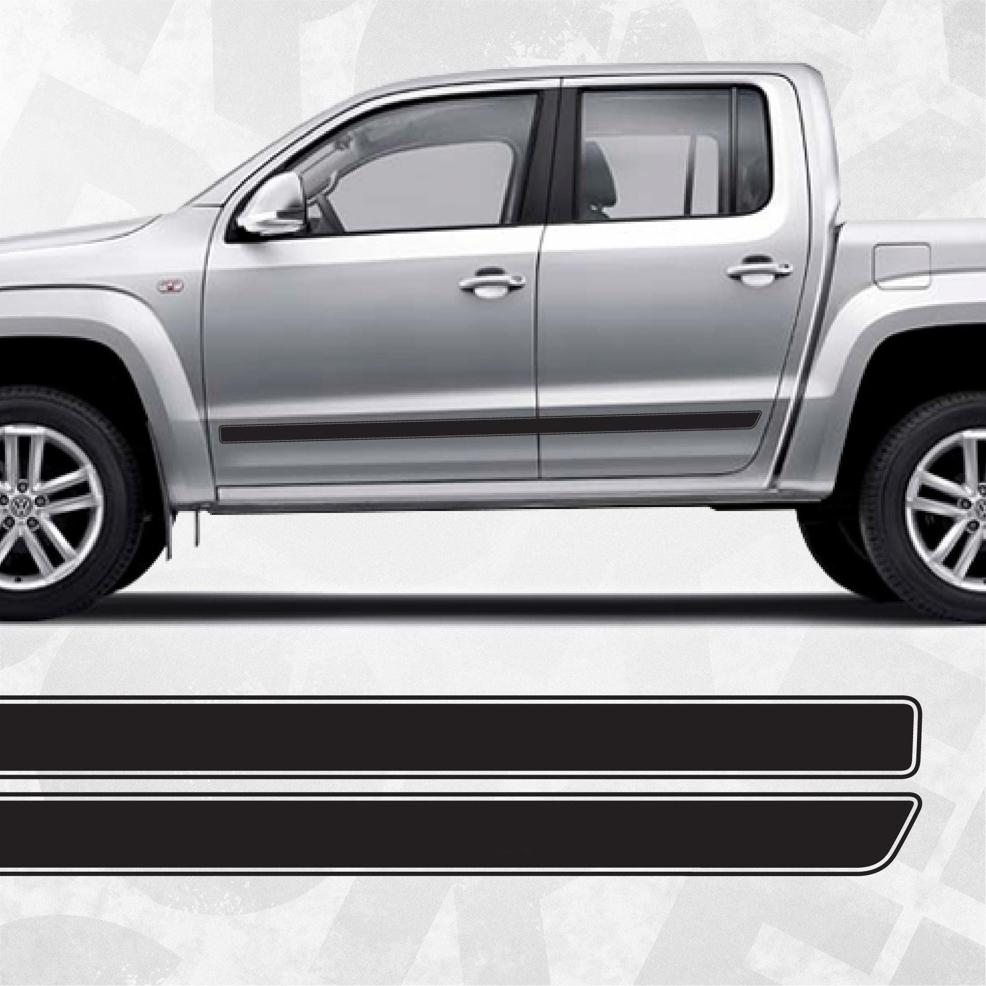 VW Amarok Rocker Panel Vinyl Decal Stripes BLANK - Fits Volkswagen Amarok - Side VW stickers