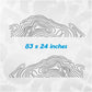 Van Topographic Map Pattern Decals - Car Vinyl Decal - Universal Fit Adventure Decal Kit