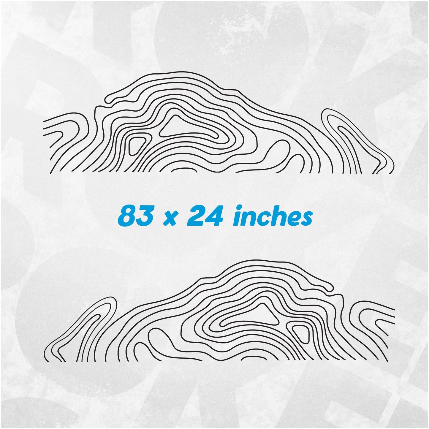 Van Topographic Map Pattern Decals - Car Vinyl Decal - Universal Fit Adventure Decal Kit