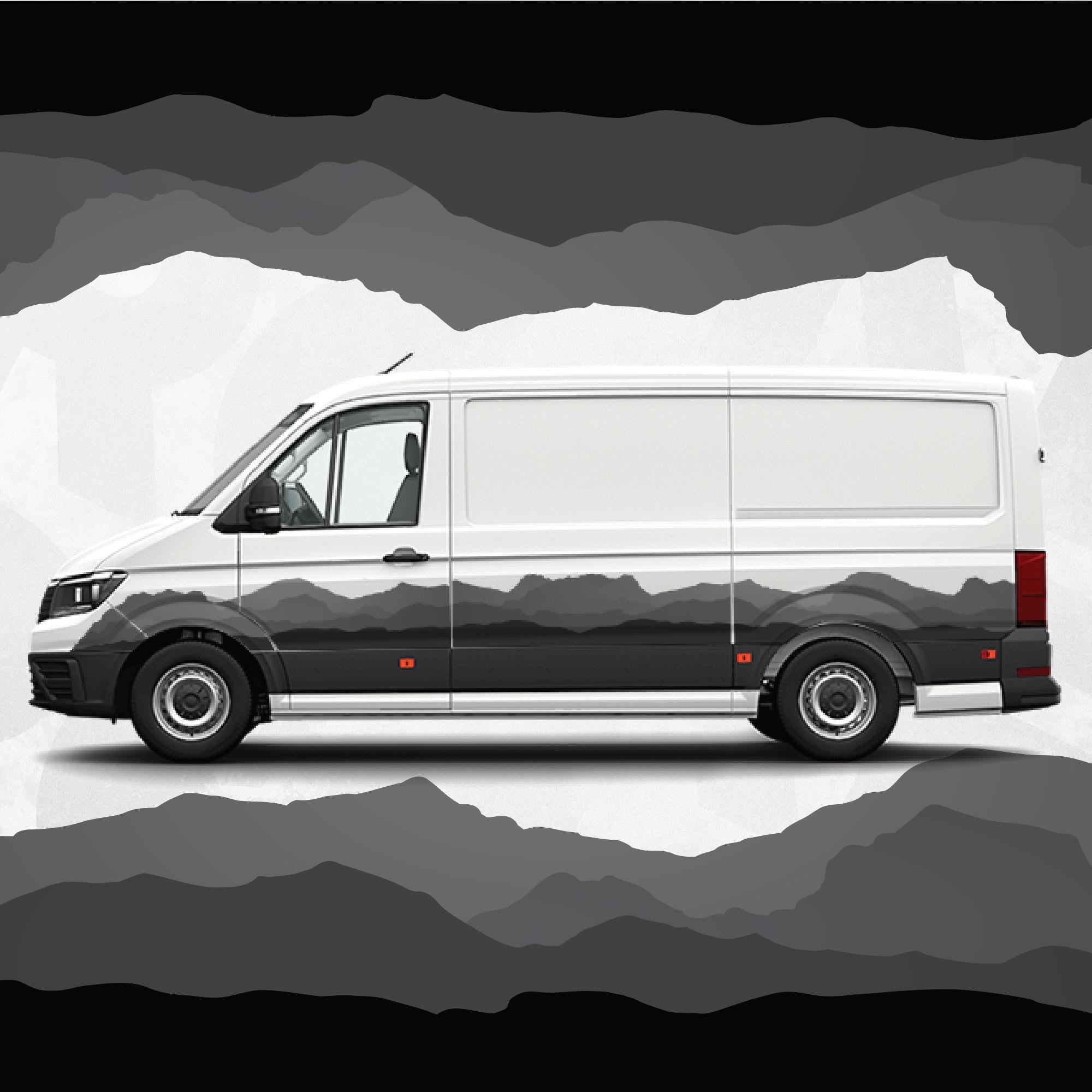 v.w.p ステッカー Mountain Range Side Stripe Decal Kit for Volkswagen Crafter MWB 2017