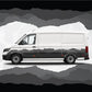 Camper Van Decals Black Mountain Adventure - Volkswagen Crafter MWB Compatible 2017 - present