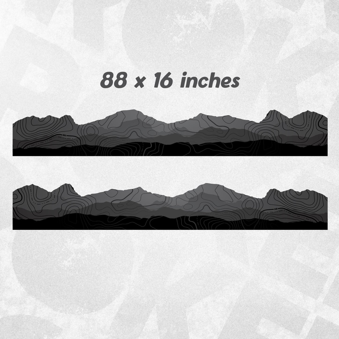 Topographic Map Pattern Side Decal - Fits Toyota Sequoia Side Stripe Wrap Kit