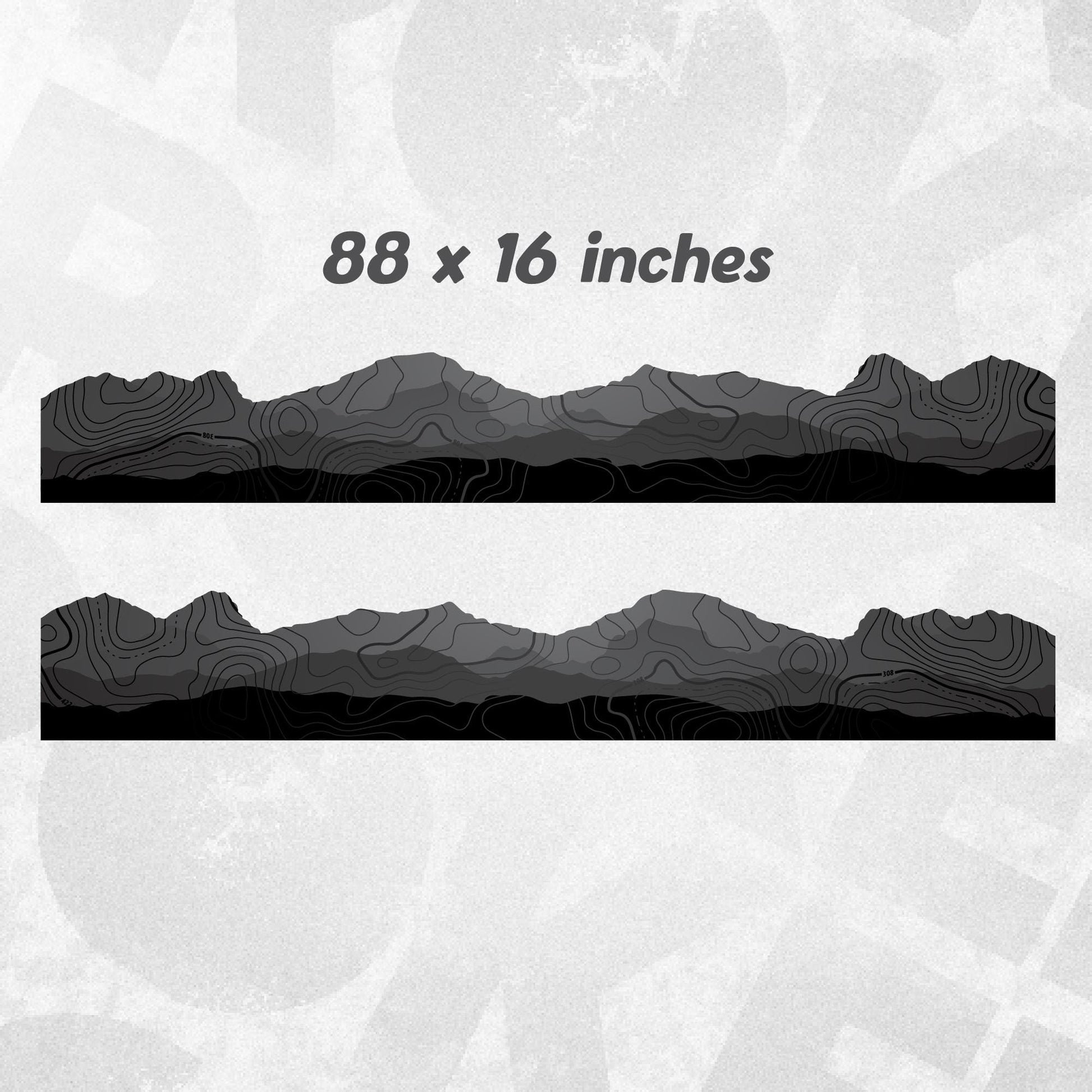 Topographic Map Pattern Side Decal - Fits Toyota Sequoia Side Stripe Wrap Kit