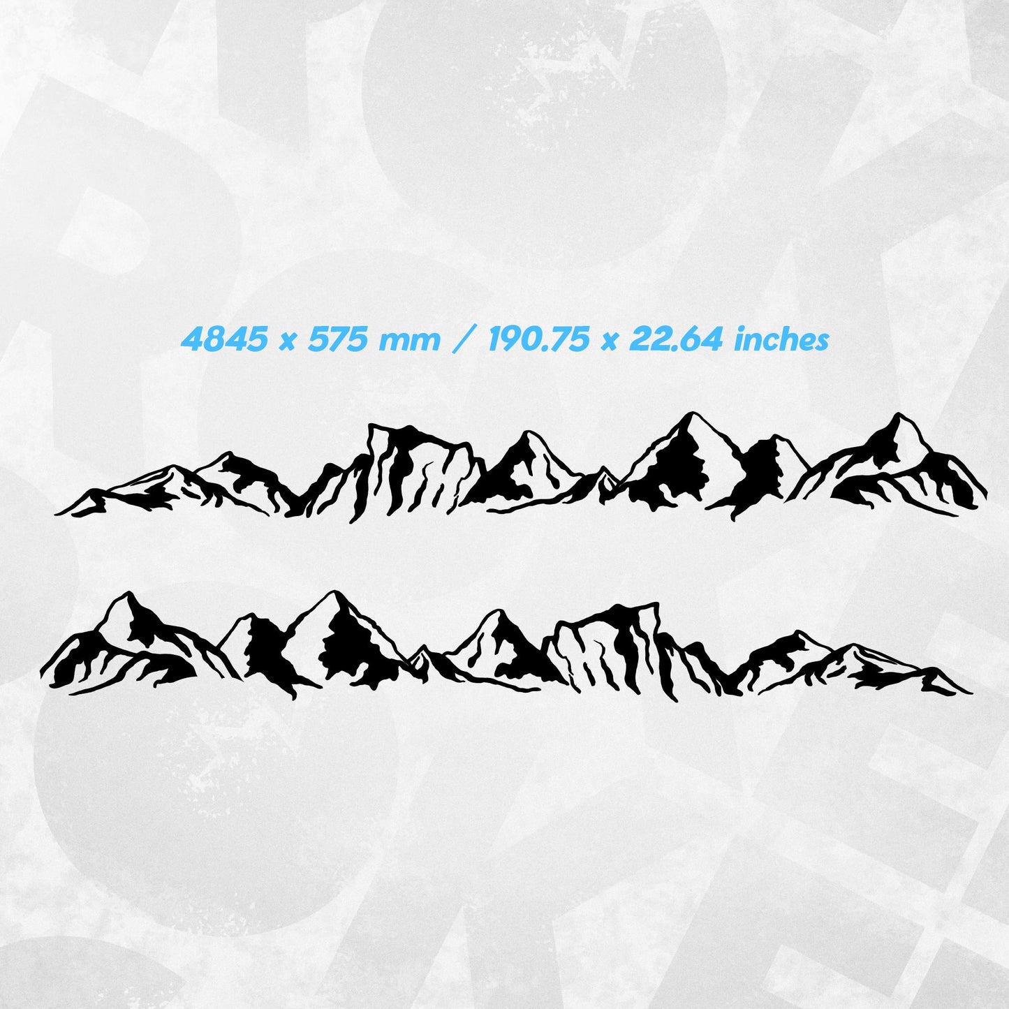 Camper Van Mountain Graphics – Vinyl Decal Kit for Mercedes Benz Sprinter Short Version