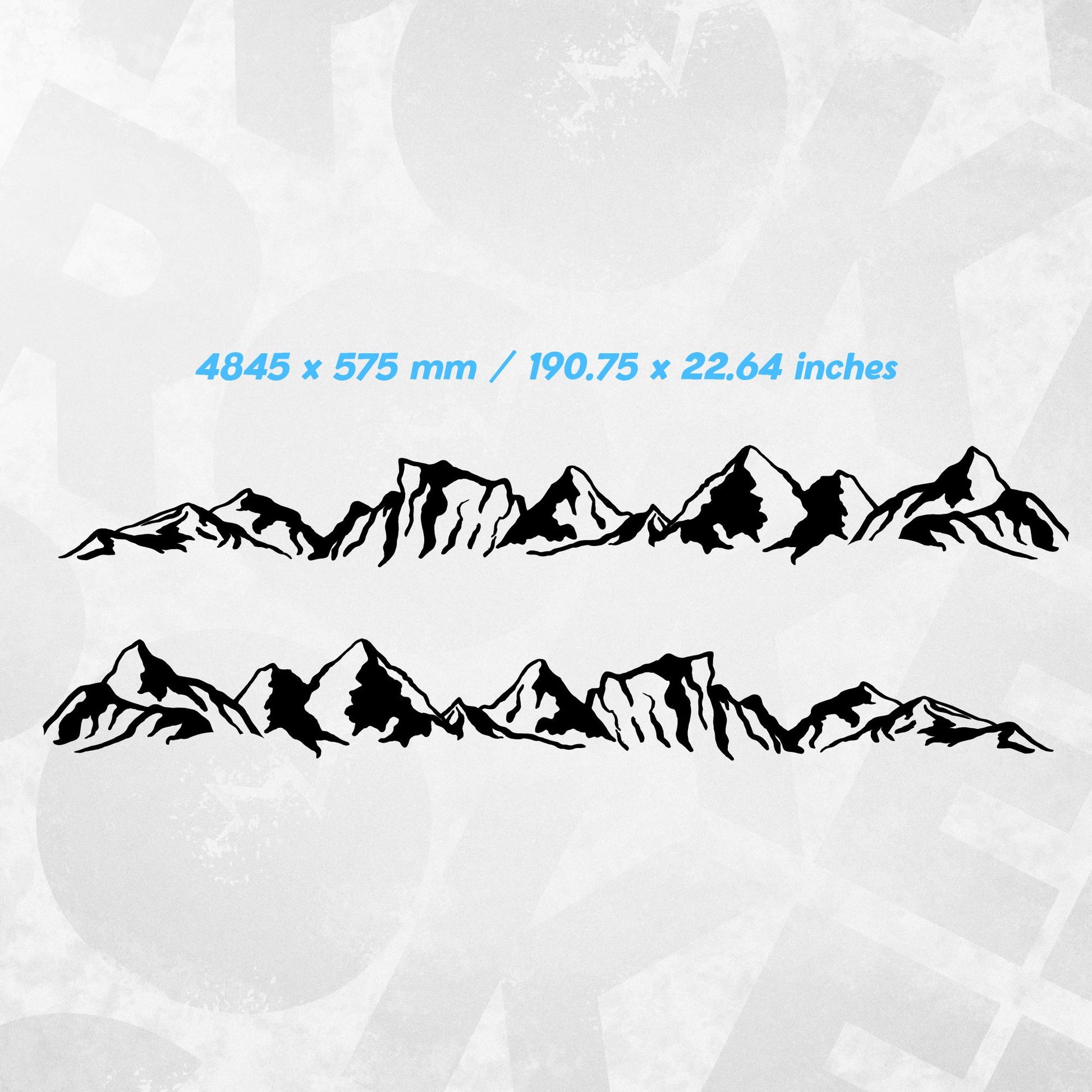 Camper Van Mountain Graphics – Vinyl Decal Kit for Mercedes Benz Sprinter Short Version