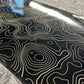 Topographic Door Pillar Vinyl Wrap – SUV Car Graphic Livery Decal Set | Matte or Gloss Finish