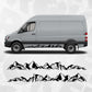 Mountain Side Decals for Sprinter SWB Van – Adventure Vinyl Graphics Rocker Panel