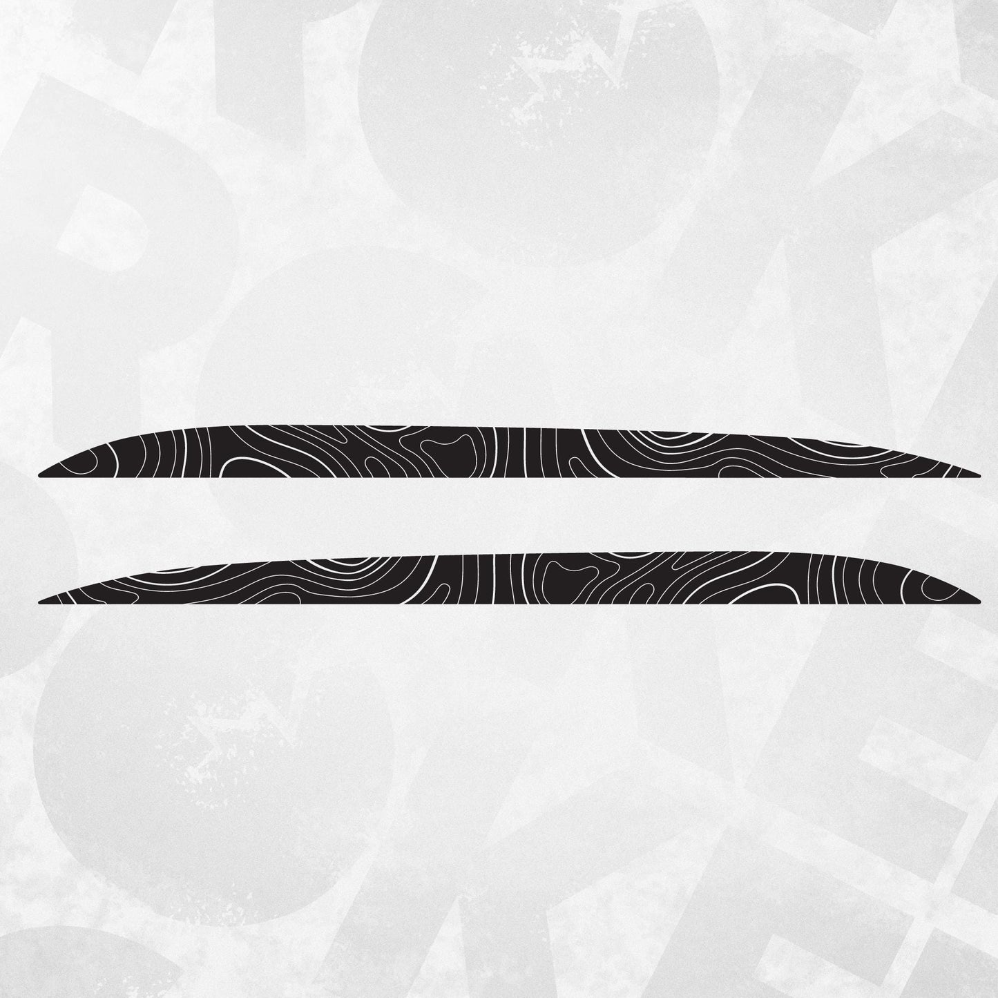 VW Caddy MK5 Topographic Map Side Stripe Decals for Volkswagen Caddy Van - set of 2