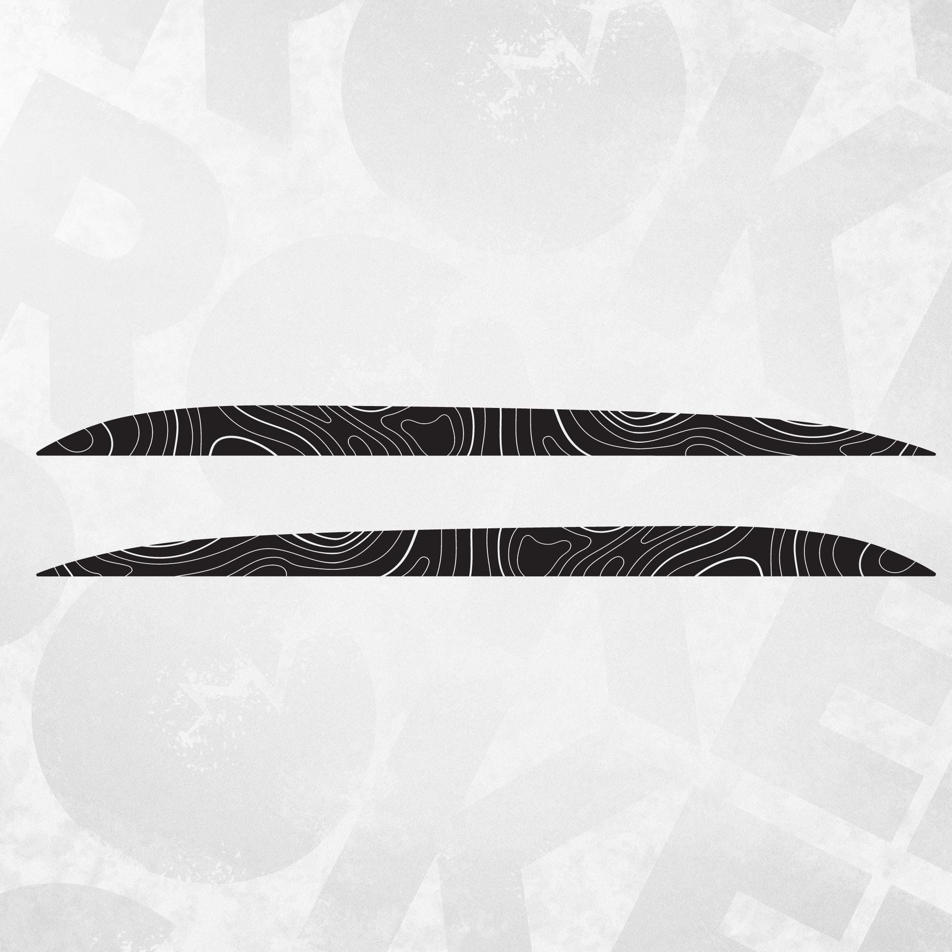 VW Caddy MK5 Topographic Map Side Stripe Decals for Volkswagen Caddy Van - set of 2