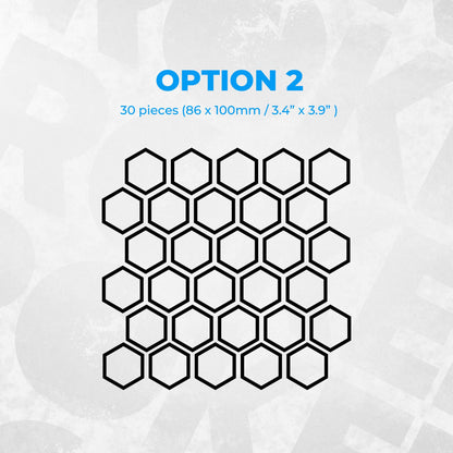 Honeycomb JDM Car Side Decal Kit – Hex Pattern Vinyl Wrap Sticker for Cars, SUVs, Trucks – Vinyl Sticker Graphics Universal Fit