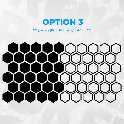 Honeycomb JDM Car Side Decal Kit – Hex Pattern Vinyl Wrap Sticker for Cars, SUVs, Trucks – Vinyl Sticker Graphics Universal Fit