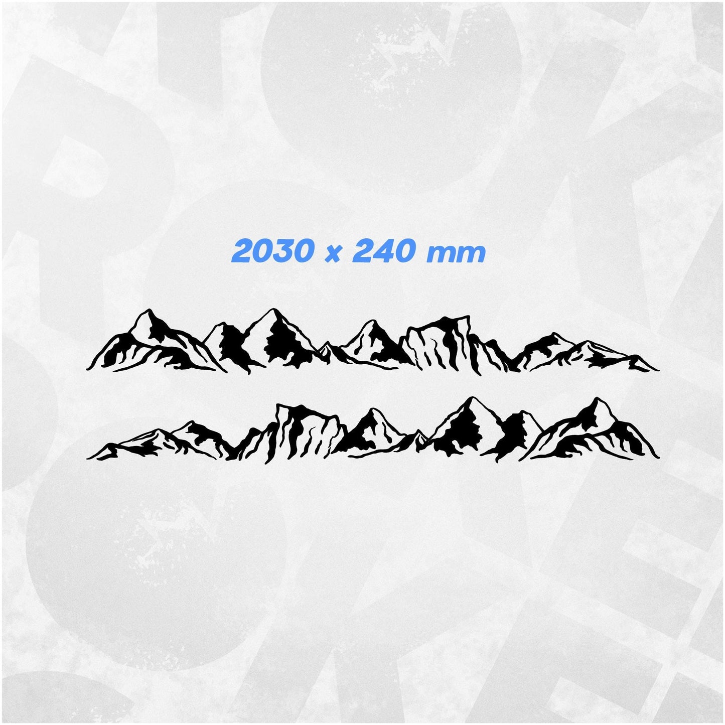 Mountain Side Stripe Decal Kit for VW Transporter T5 T6 – Off-Road Vinyl Graphics Set