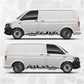Mountain Side Stripe Decal Kit for VW Transporter T5 T6 – Off-Road Vinyl Graphics Set