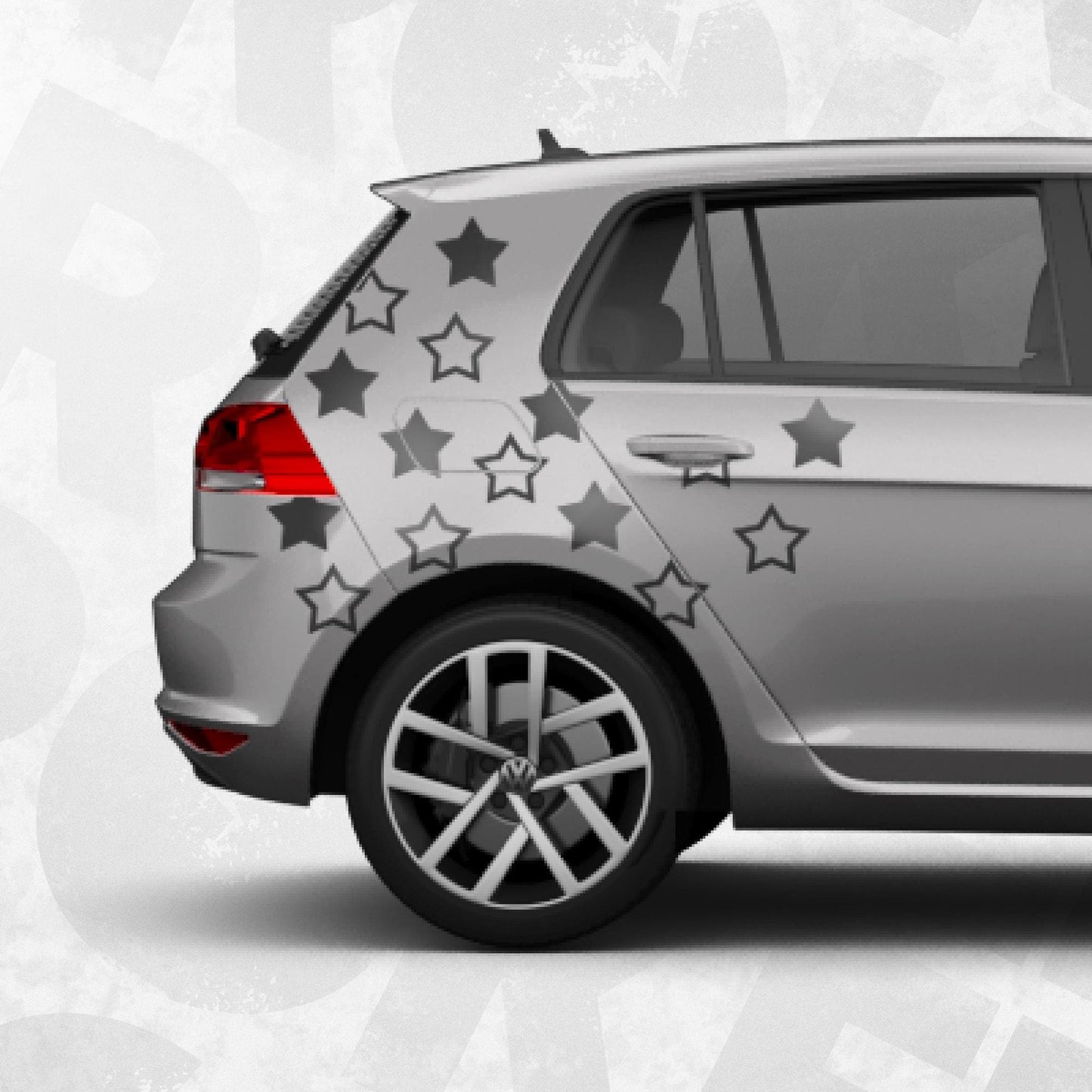 JDM Car Side Decal Stars Kit – Star Pattern Vinyl Wrap Sticker for Cars, SUVs, Trucks – Vinyl Sticker Graphics Universal Fit