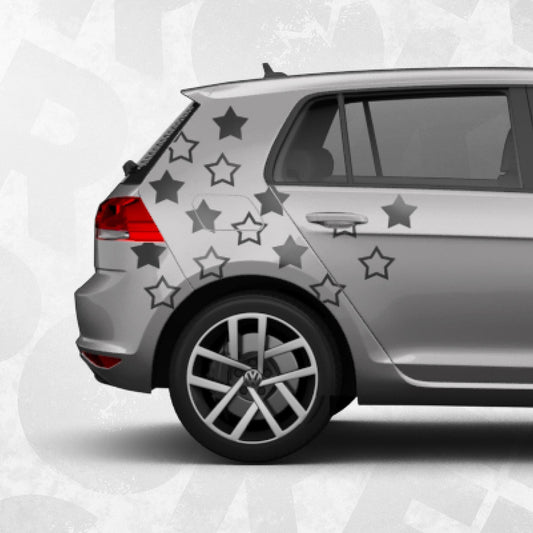 JDM Car Side Decal Stars Kit – Star Pattern Vinyl Wrap Sticker for Cars, SUVs, Trucks – Vinyl Sticker Graphics Universal Fit