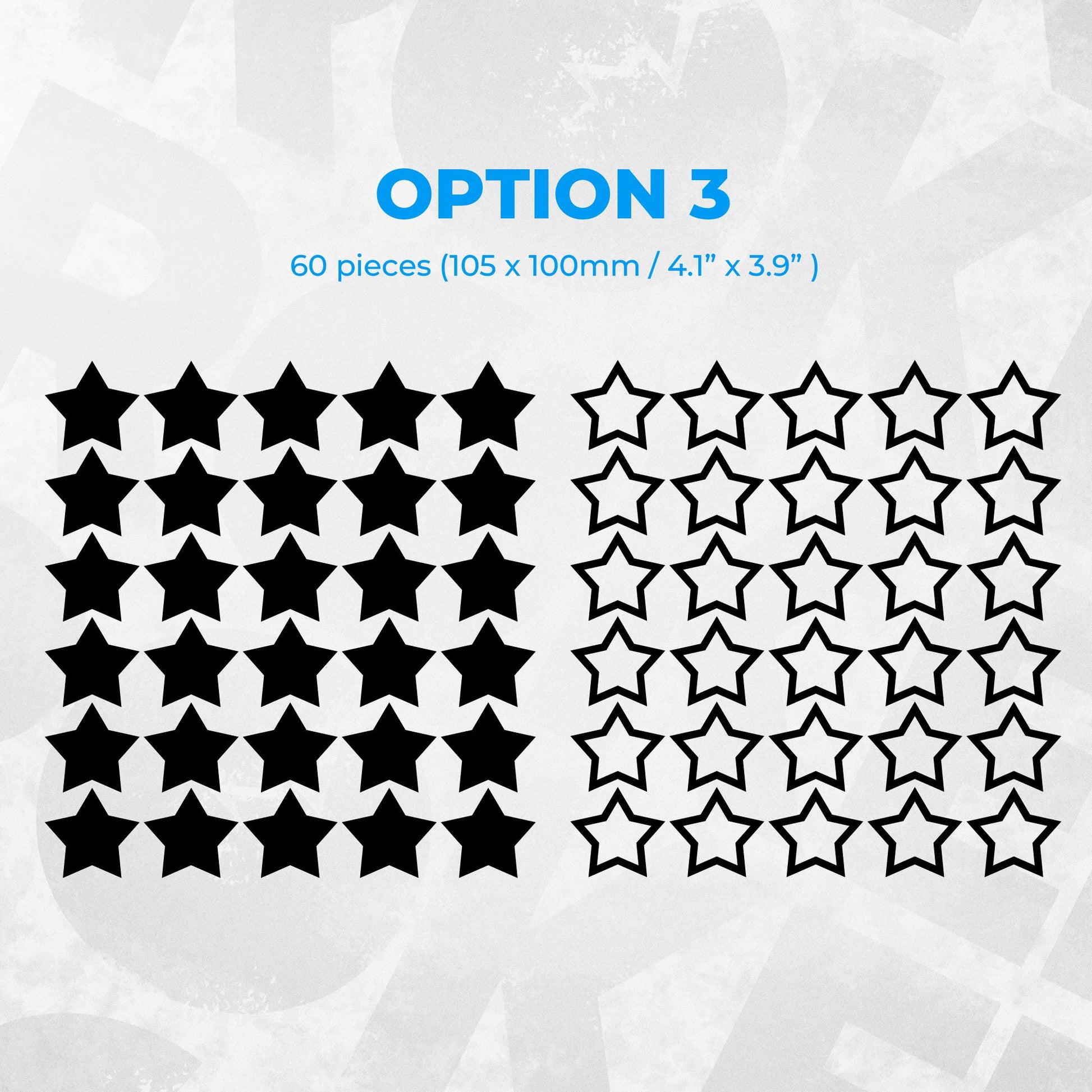 JDM Car Side Decal Stars Kit – Star Pattern Vinyl Wrap Sticker for Cars, SUVs, Trucks – Vinyl Sticker Graphics Universal Fit