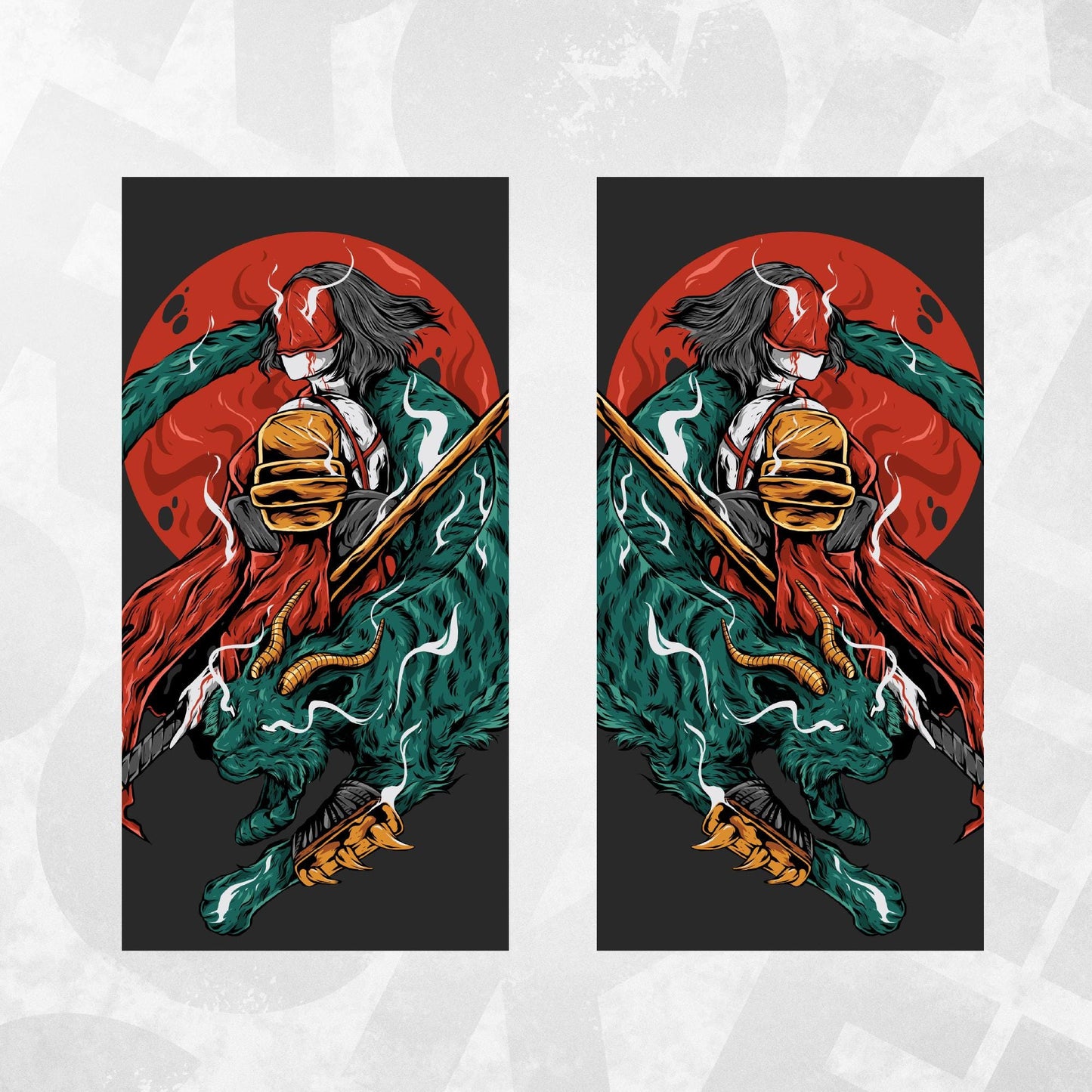 samurai car vinyl door pillar wrap