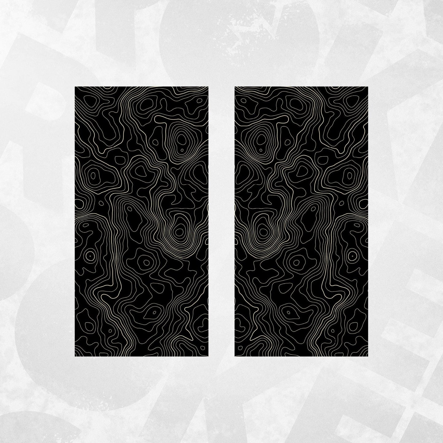 Topographic Door Pillar Vinyl Wrap – SUV Car Graphic Livery Decal Set | Matte or Gloss Finish