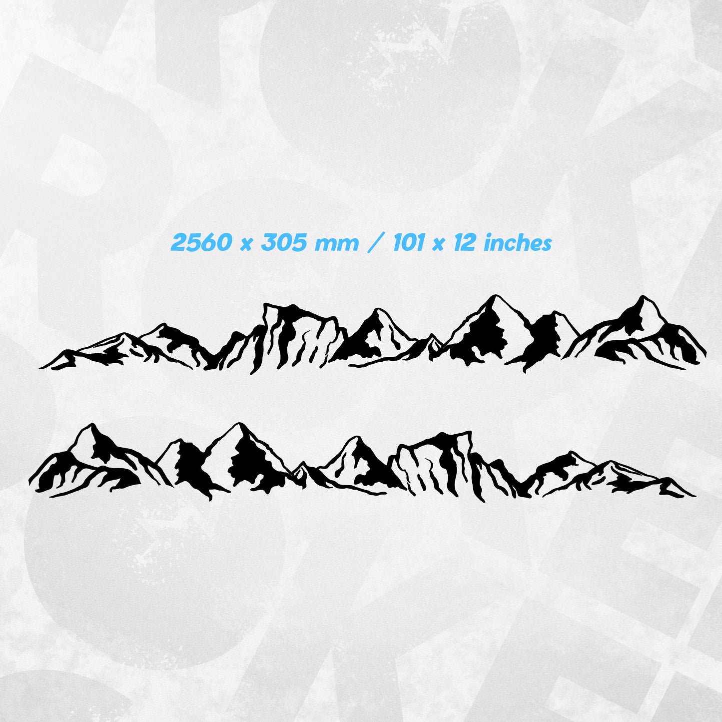Mountain Side Decals for Sprinter SWB Van – Adventure Vinyl Graphics Rocker Panel