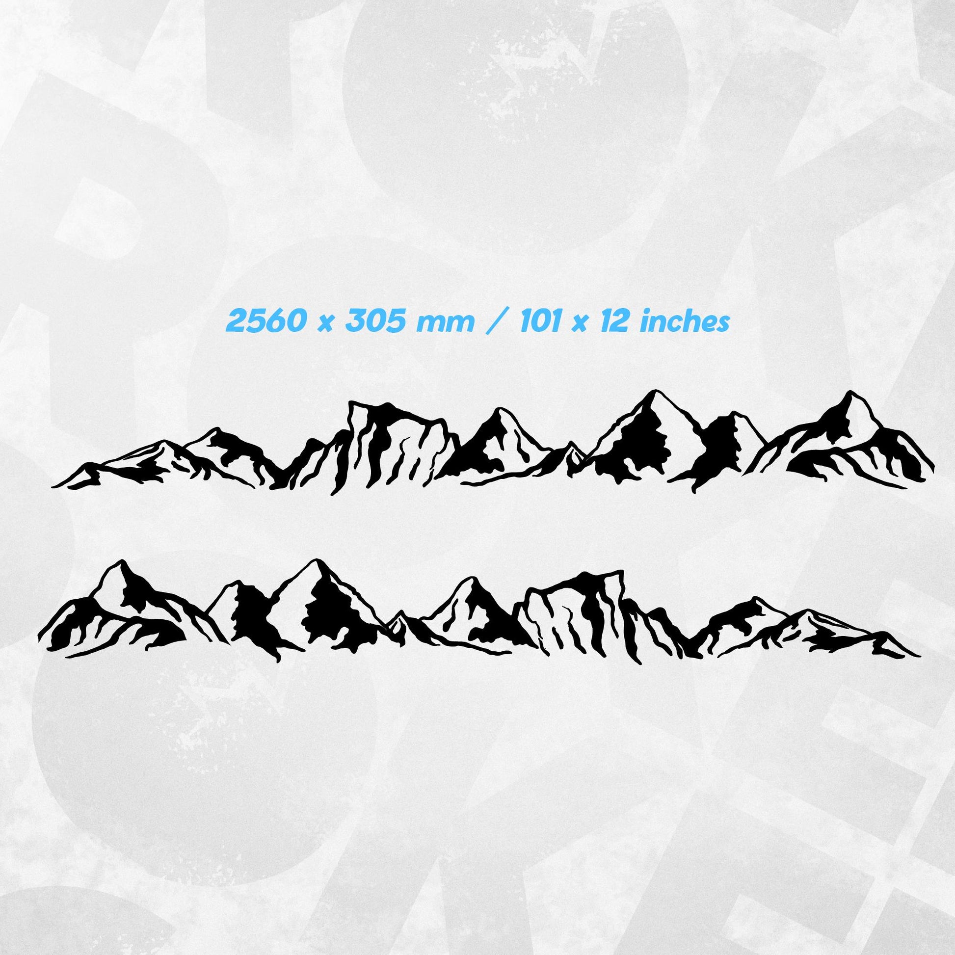 Mountain Side Decals for Sprinter SWB Van – Adventure Vinyl Graphics Rocker Panel
