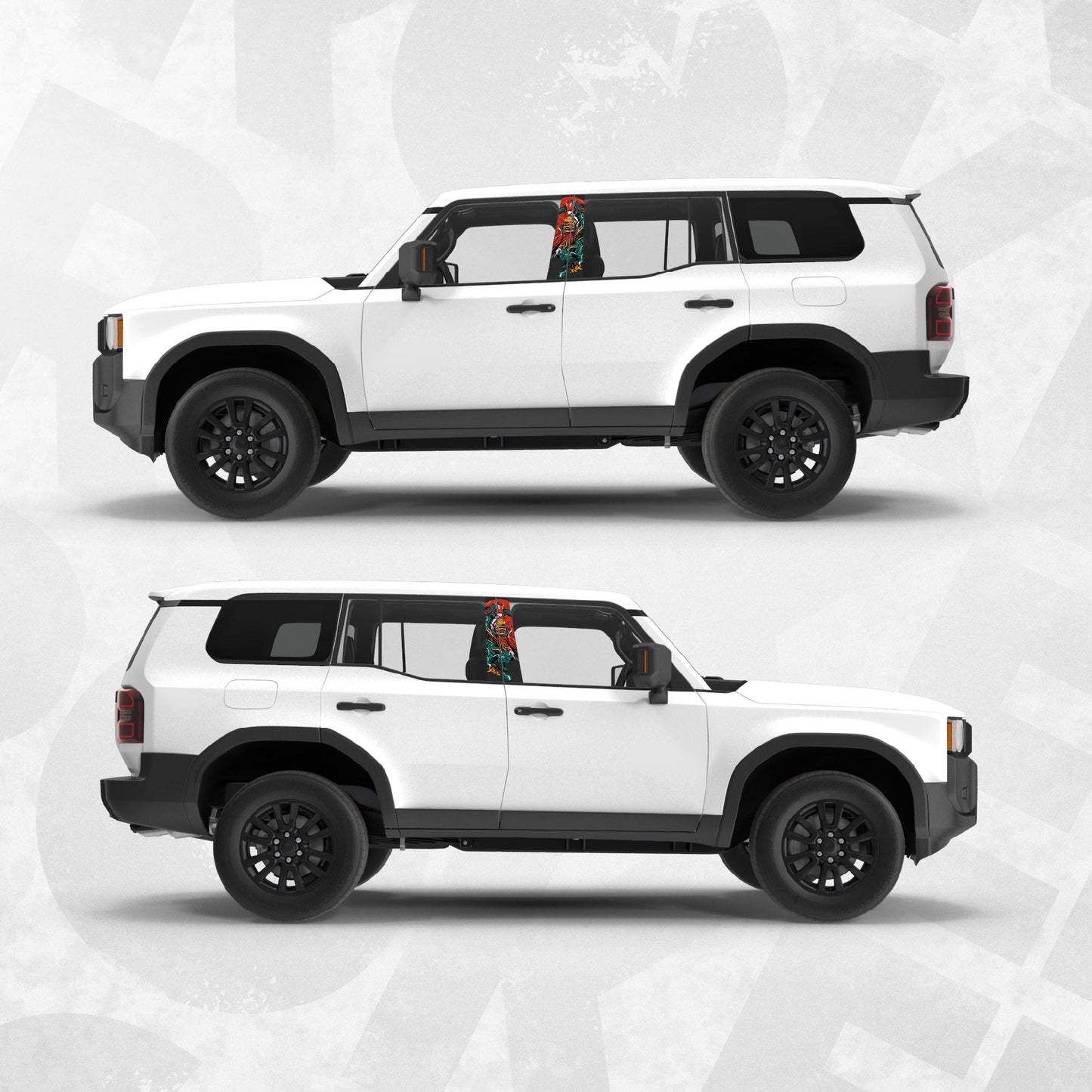 samurai car vinyl door pillar wrap