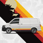 Mountain Sunset Side Stripe Decals for VW Transporter T4 T5 T6 – Triple Retro Colour Vinyl Graphics Kit