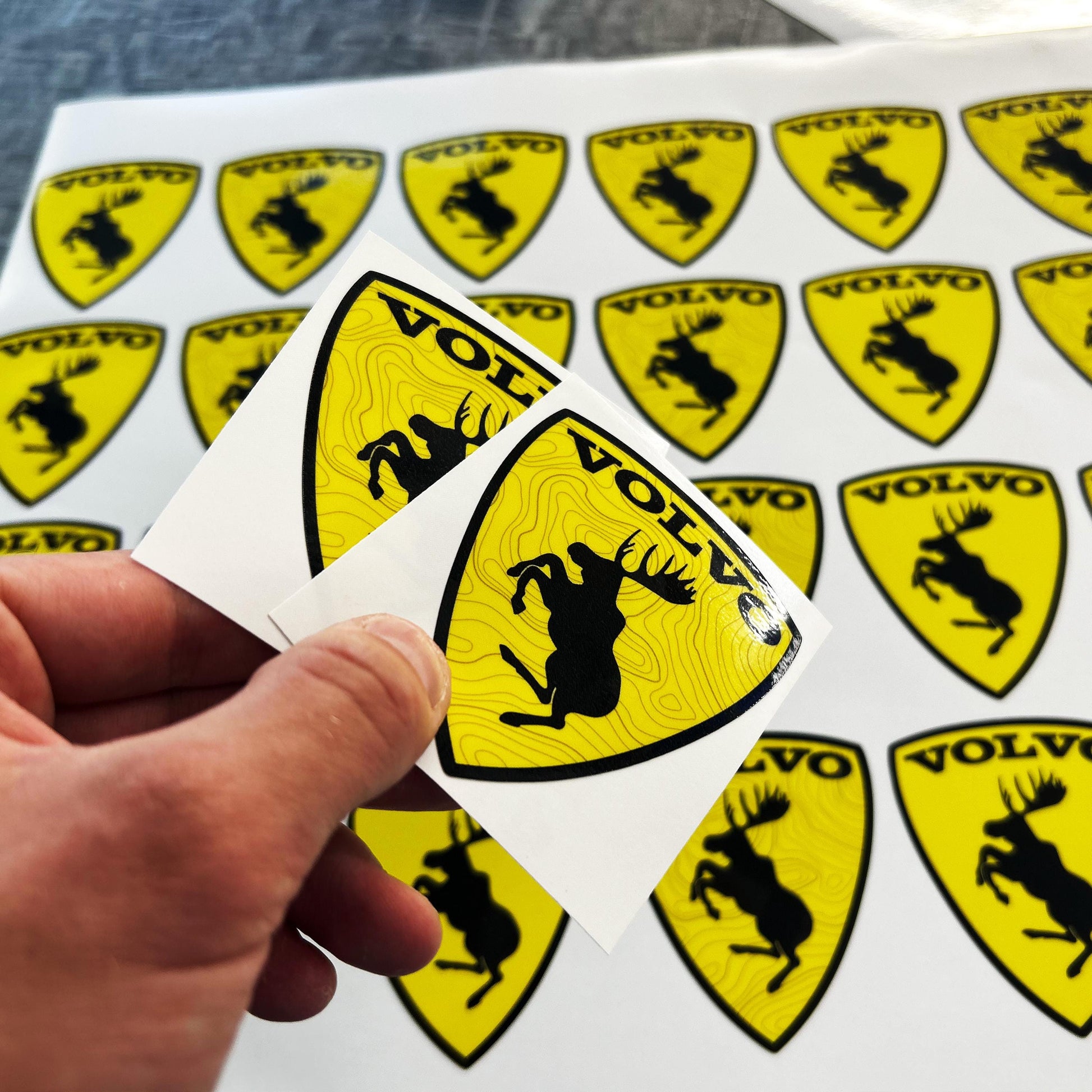Prancing moose volvo sticker