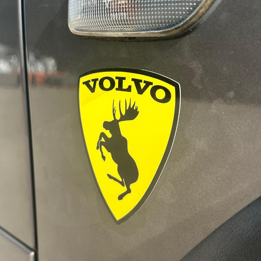 Volvo Prancing Moose Decal Sticker Pair x2 – Volvo Moose Vinyl Stickers - Funny Car Vinyl Decals