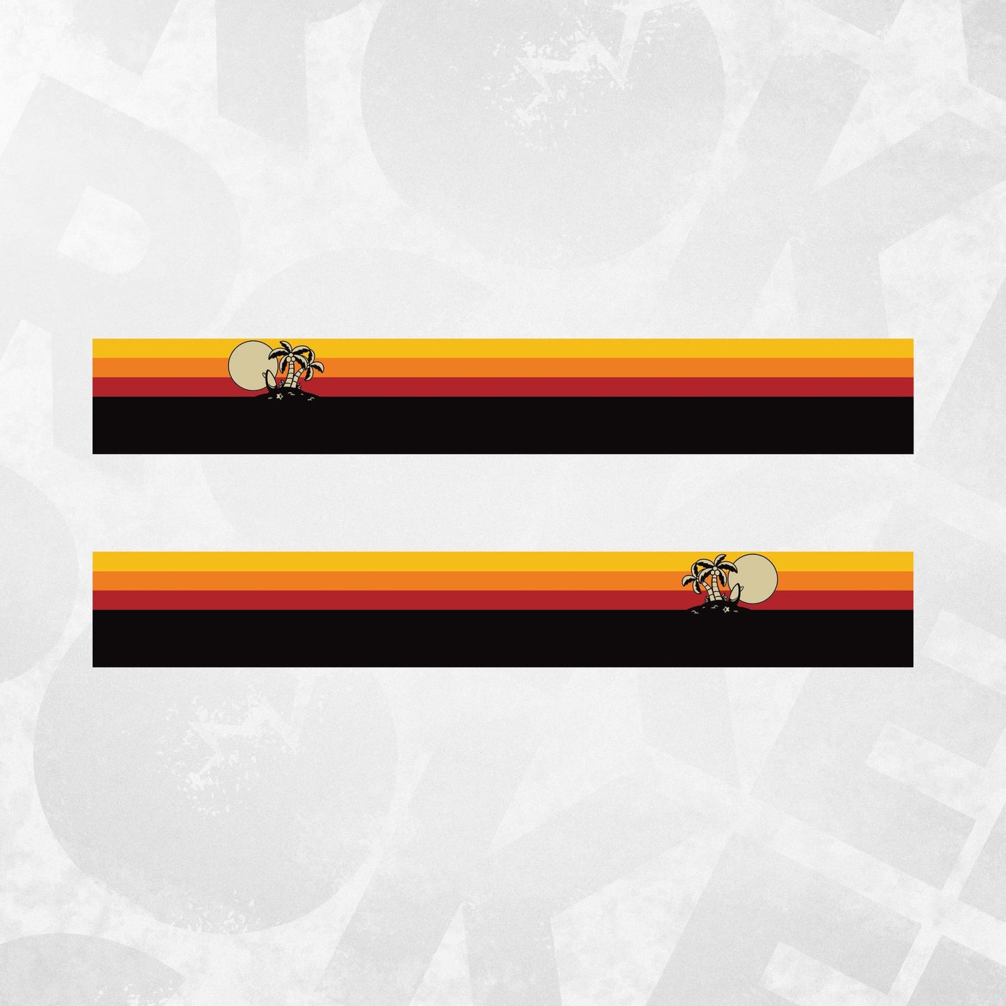 Retro Sunset Stripe Decals for VW Transporter – Fits T4 T5 T6 Vans, Campervan Graphics Beach Pam Theme